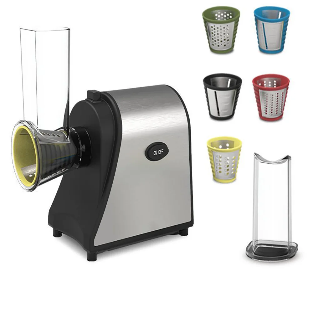 Coupe-légumes 1000W tireur à salade, trancheuse de légumes électrique broyeur hachoir avec accessoires pour légumes et fromages