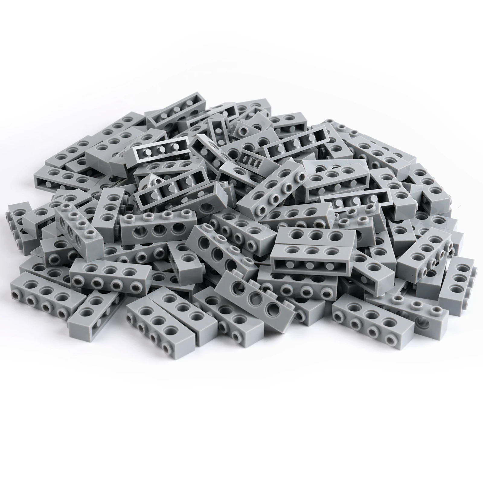 100 ชิ้น/500 ชิ้น 1x4 พร้อม 3 รู บล็อกเทคโนโลยีบีม อะไหล่ตัวต่อ 3701 ของเล่นประกอบเพื่อการศึกษา MOC อิฐขนาดเล็ก อุปกรณ์เสริมของเล่น