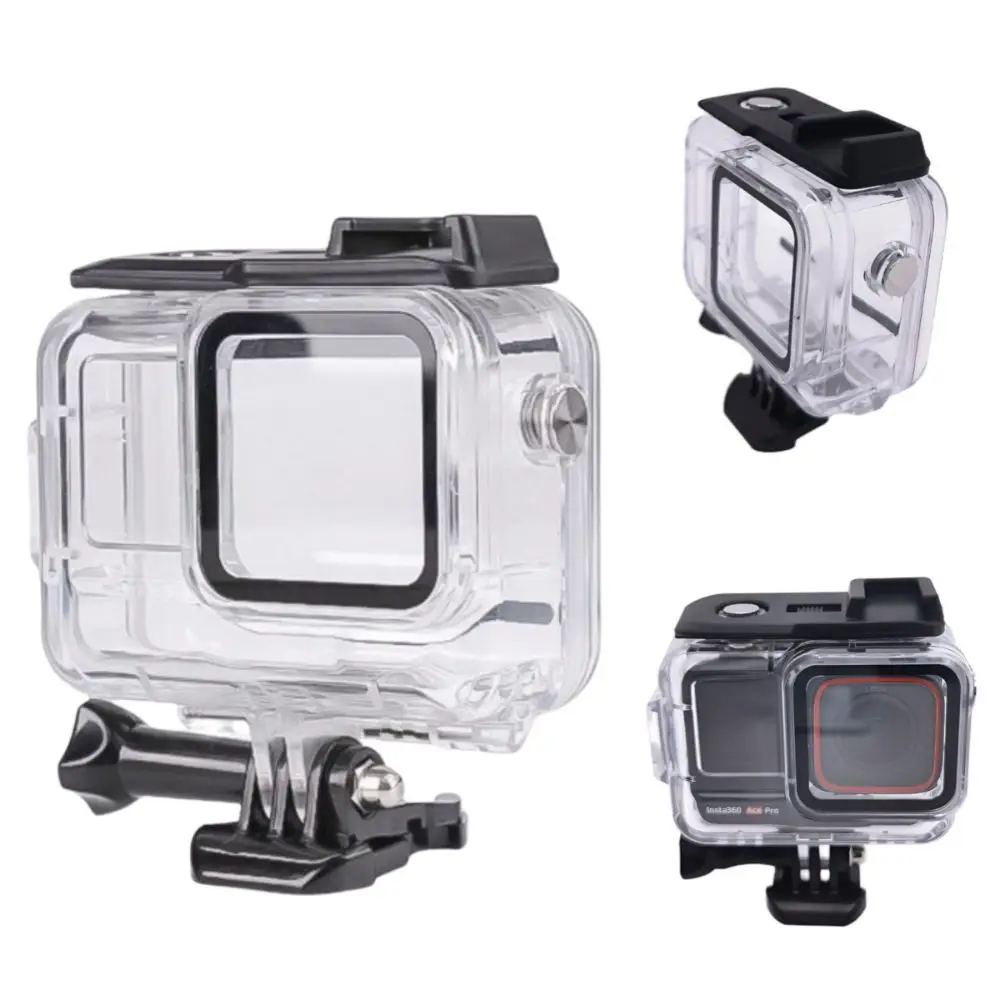 PC Sports Camera Case Clear Waterproof Diving Cover Thin Scratch Resistant Camera Protector for Insta360 Ace Pro/Pro2