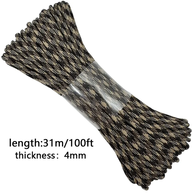 Neue Farben 100FT 31M Hochwertiges Paracord 550 Typ III 7-Strang Mehrfarbiges Seil für Wandern Camping DIY Handgemachtes Seil Großhandel – Detail 7