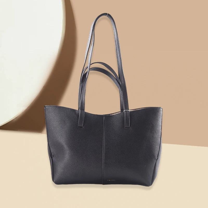 Underarm Tote Bag Leather Tote Bag Shopping Tote Bag Solid color commuter travel bag with wallet shoulder grocery storage bag
