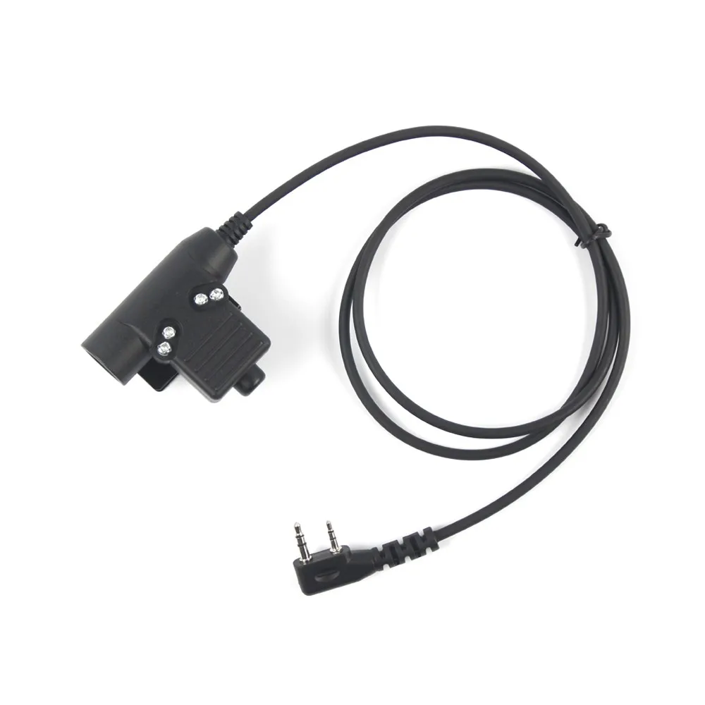 Adaptador de auriculares tácticos PTT para Quansheng, UV-K5, Baofeng Kenwood HY tty, UV5R, UV5Re, UV5RA, bf888S, negro y marrón