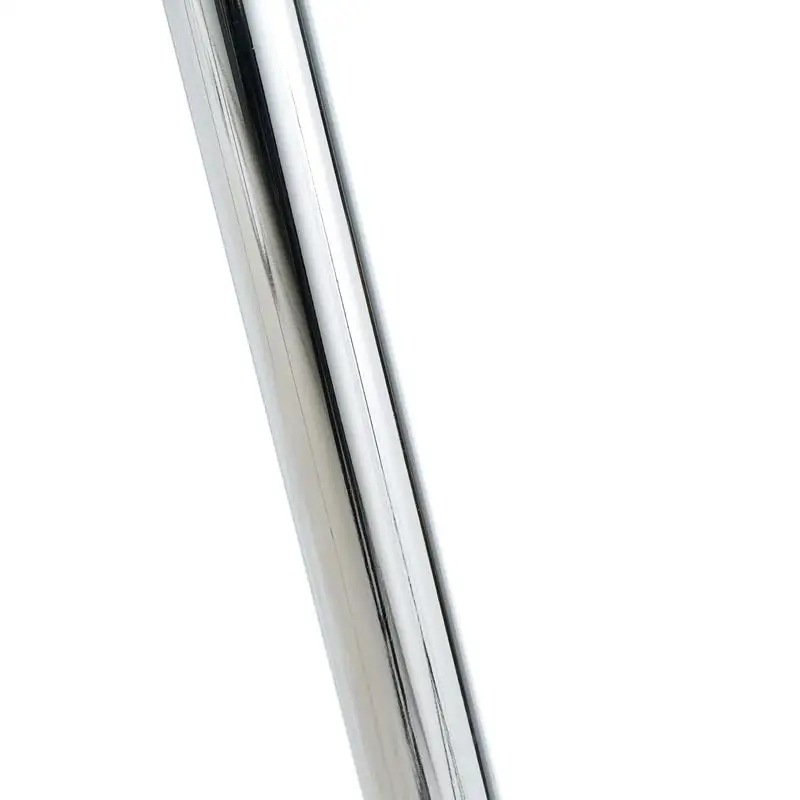 طاولة طعام زجاجية مستطيلة حديثة مقاس 51 بوصة من الزجاج المقسى مع أرجل معدنية من الكروم - أثاث طعام أنيق وأنيق