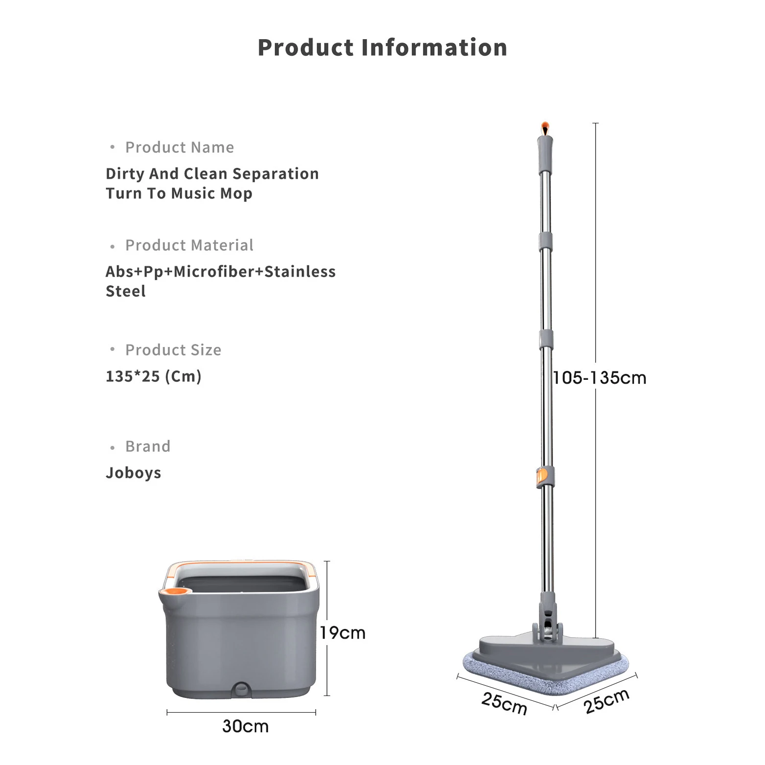 Hand-Free Lazy Squeeze Mop Spin Mop with Bucket Automatic Magic Floor Mop Nano Microfiber Cloth Self-Cleaning Square Floor Mop