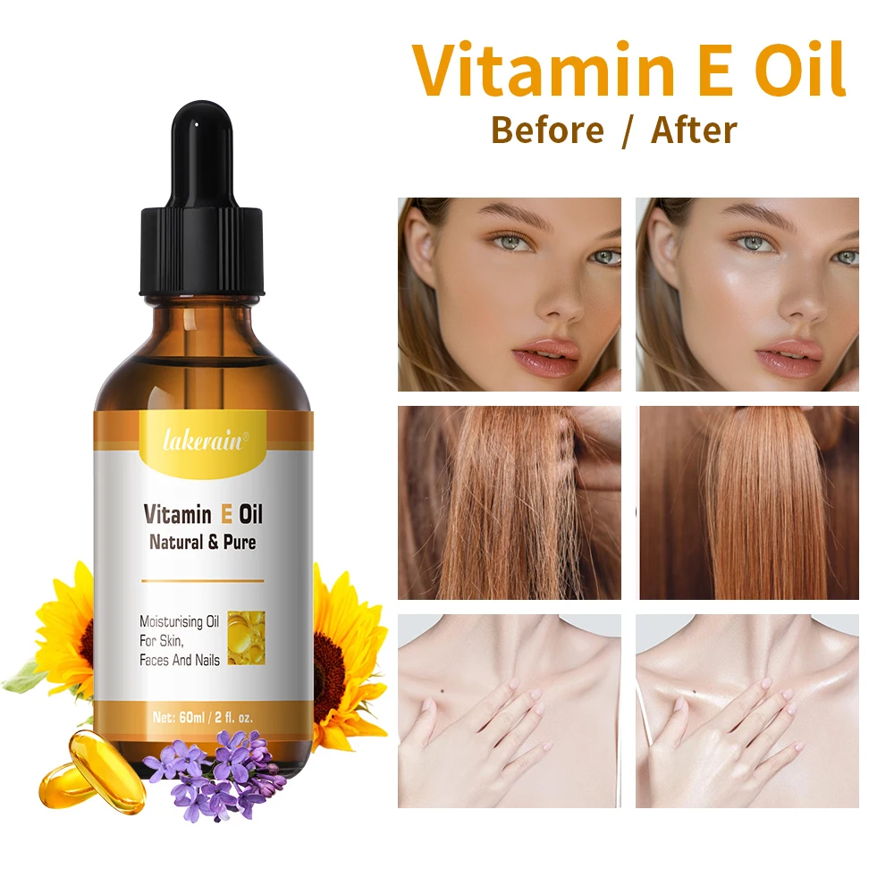 

Vitamin E Oil 100% Pure Natural Repair Dry Damaged Skin from Surgery Acne Age Spots Wrinkles Boost Collagen for Moisturized Yout