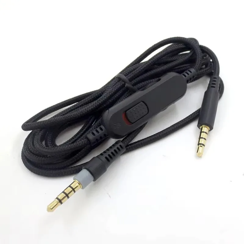 200cm Gaming Headset Cable Striped Audio Cable with Microphone for Hyper X Cloud Alpha Gaming Headsets