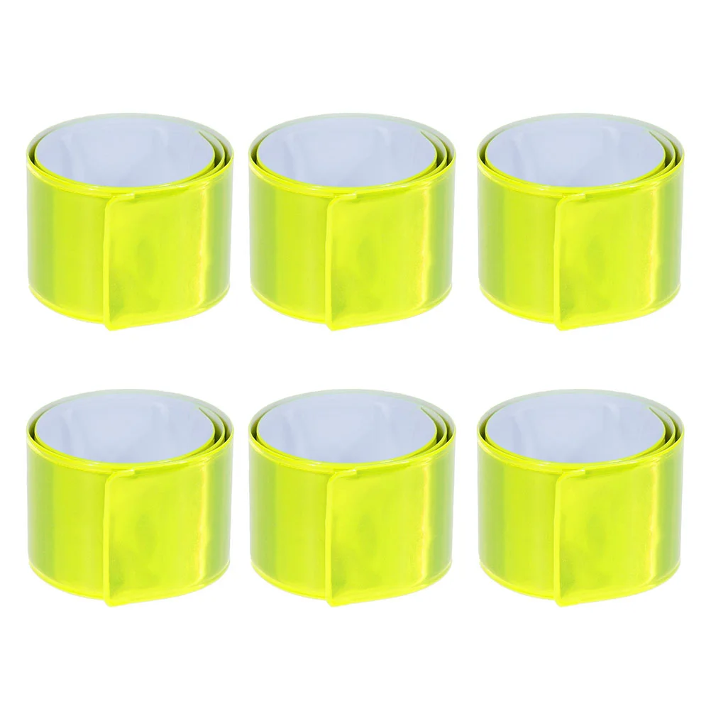 

11 Pcs Reflective Tape Safety Slap Bracelets Luminous Night Running Riding Green