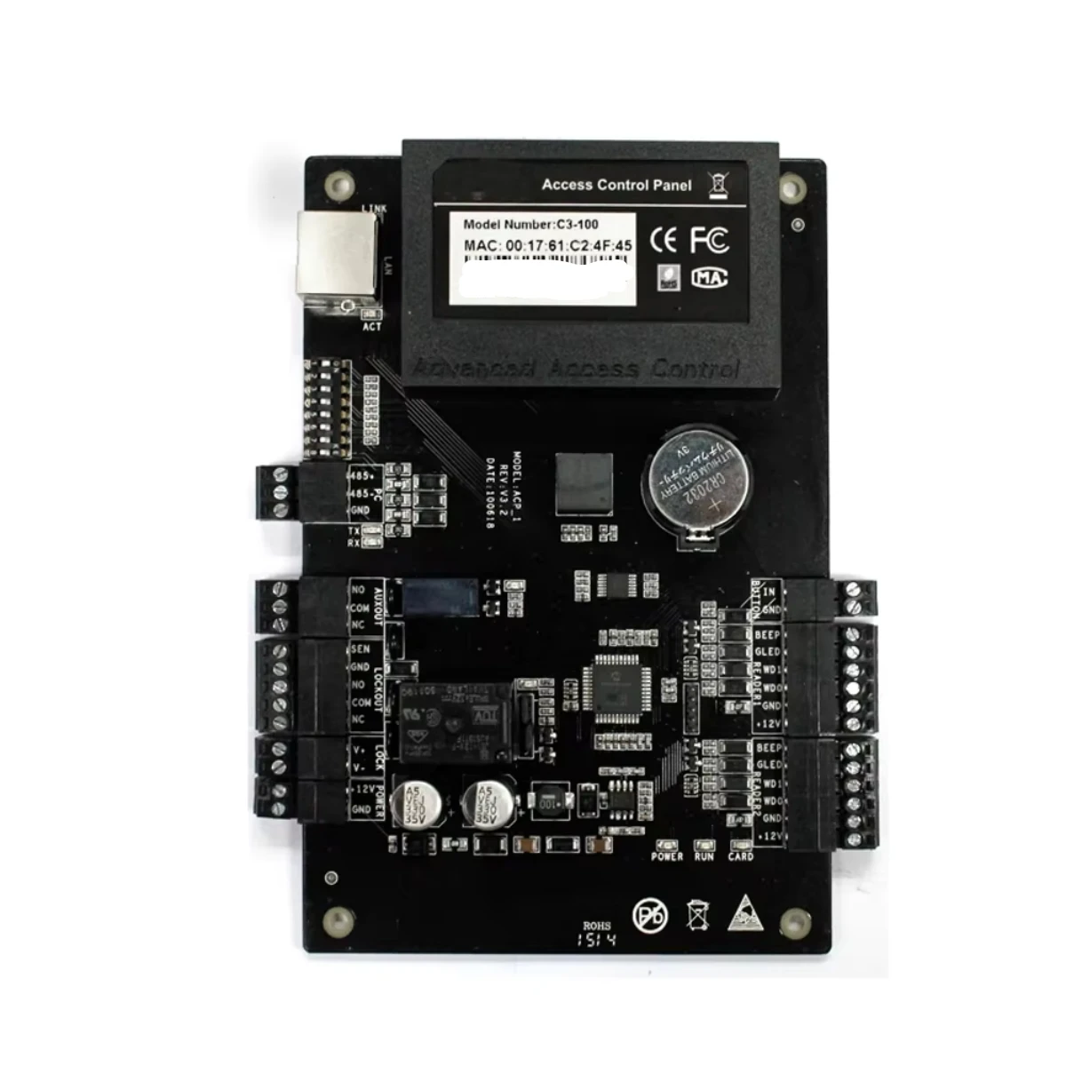ZK C3-100 C3-200 C3-400 TCP/IP Access Control Panel 1/2/4 Doors Wiegand Input/Output Control Board Work With Card Reader