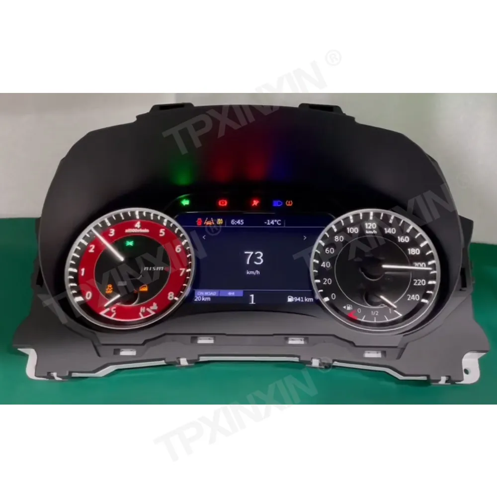 لوحة سيارة LCD لنيسان باترول أرمادا Y62 2010-2021 العنقودية الرقمية أداة قمرة القيادة الافتراضية عداد السرعة متعدد الوظائف