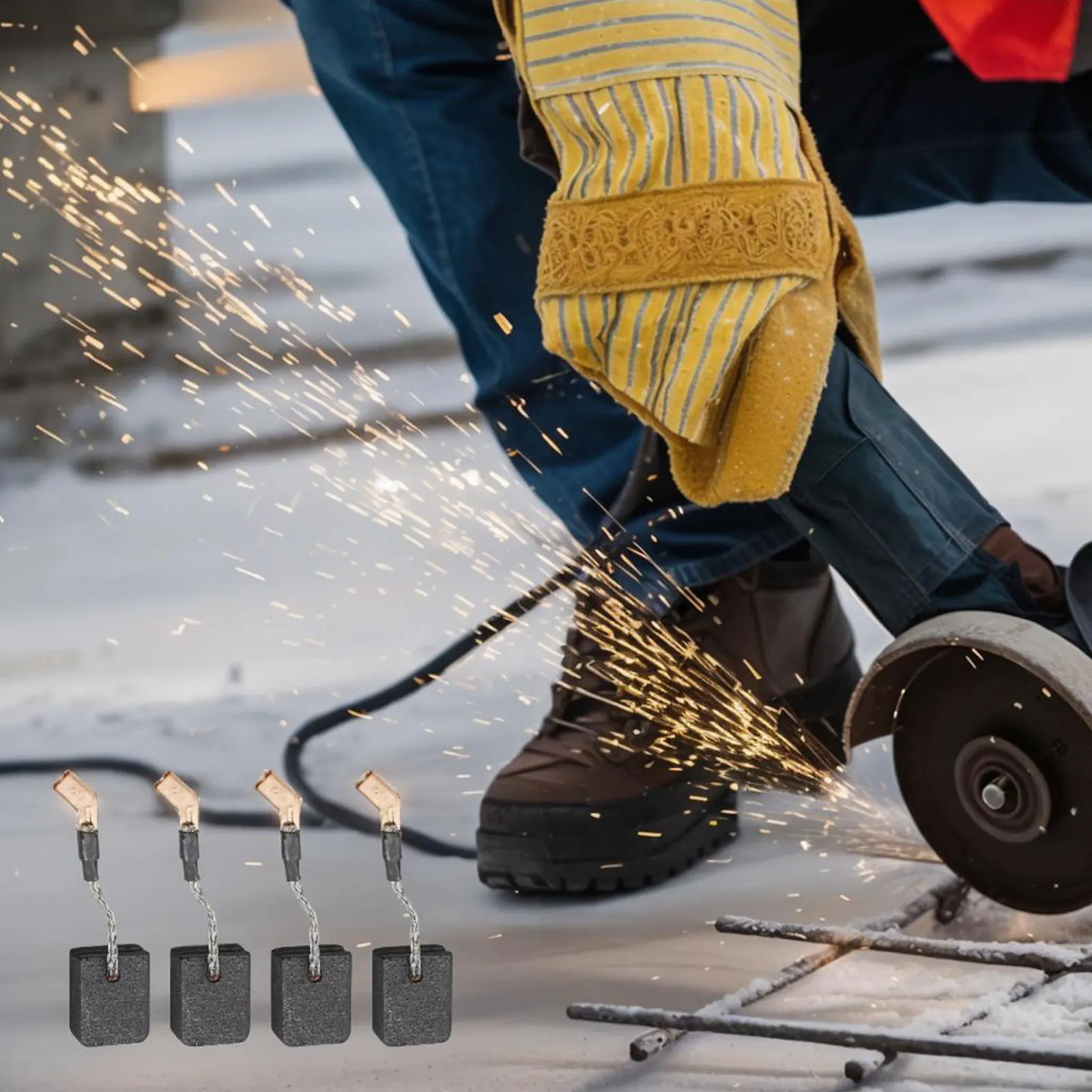 

Щетки для электродвигателя Угольные щетки DIY проекты Высококачественный материал Запасные части для обслуживания двигателя Медный материал