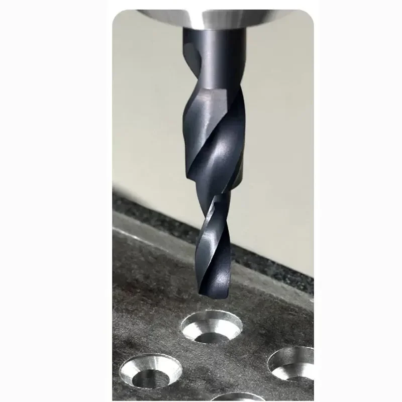 Imagem -03 - Counterbore Dois Subland Passo Núcleo Torção Broca de Óxido Preto Revestimento para Metal 90 180 Graus Cone Ferramenta Perfuração M3-m12 Peças