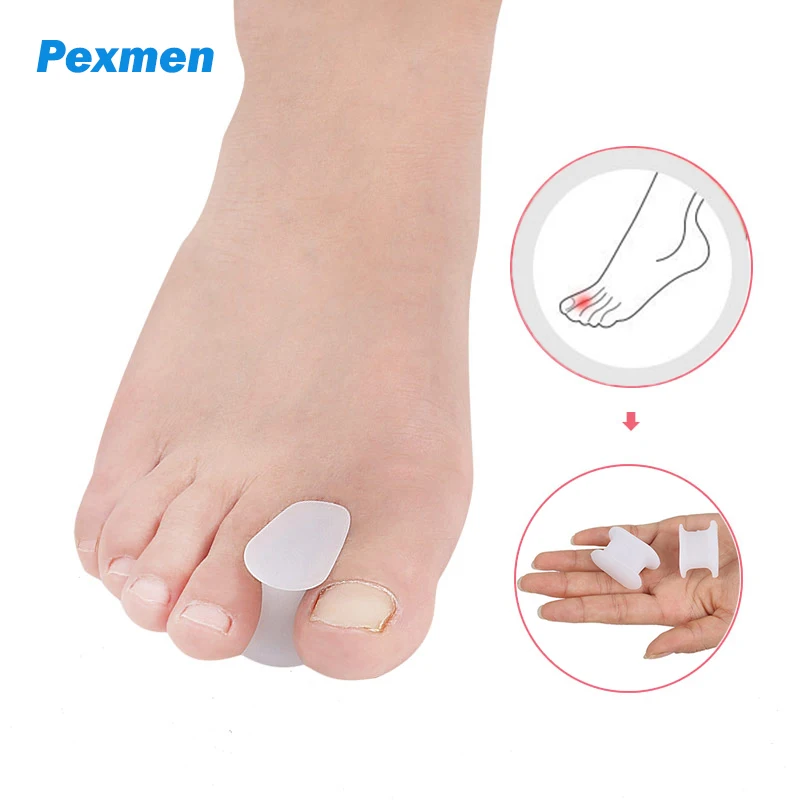 

Pexmen 2Pcs Toe Separator Spacers Bunion Corrector Gel Orthotics for Bunion Pain Relief Hammertoe and Overlapping Toes