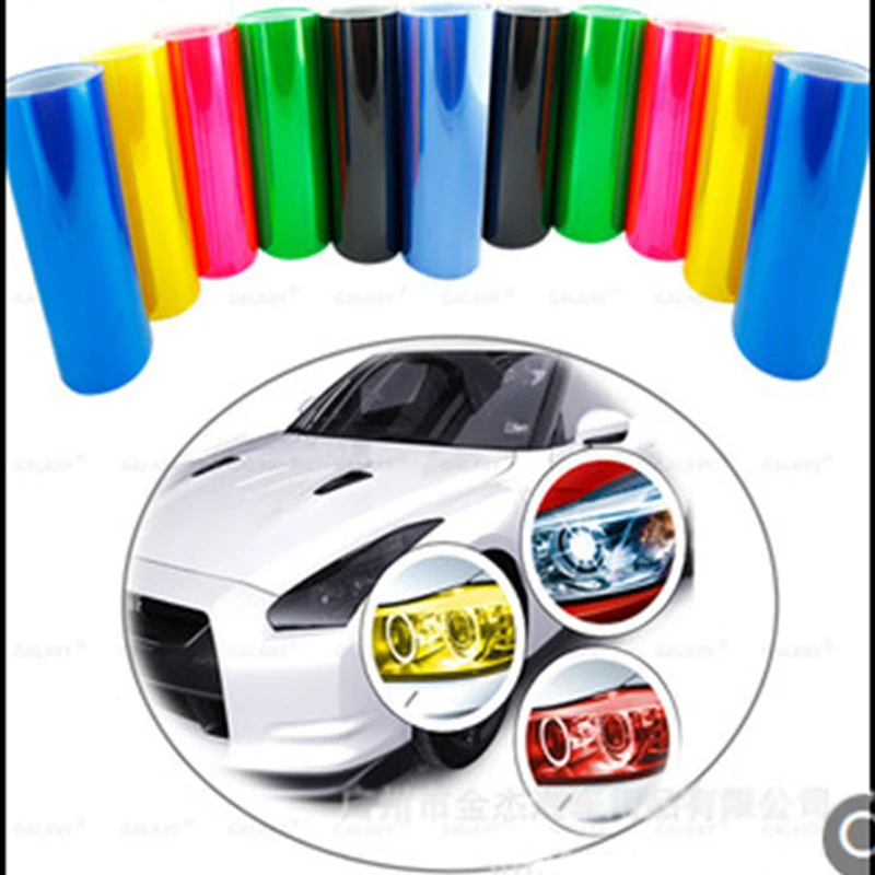 Película de luz trasera para faros de coche, 30x60cm, película protectora de vinilo para estilo de coche, pegatinas autoadhesivas impermeables para coche, película de luz antiniebla