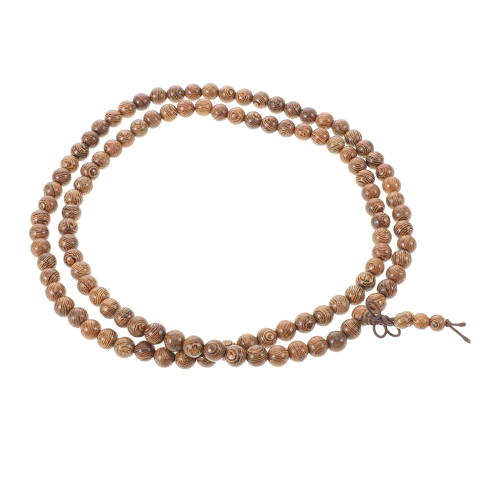 108 الخرز الخشبي الصلاة سوار اليوغا التأمل طويل مطرز قلادة المجوهرات الروحية للرجال النساء قلادة خشبية للرجال