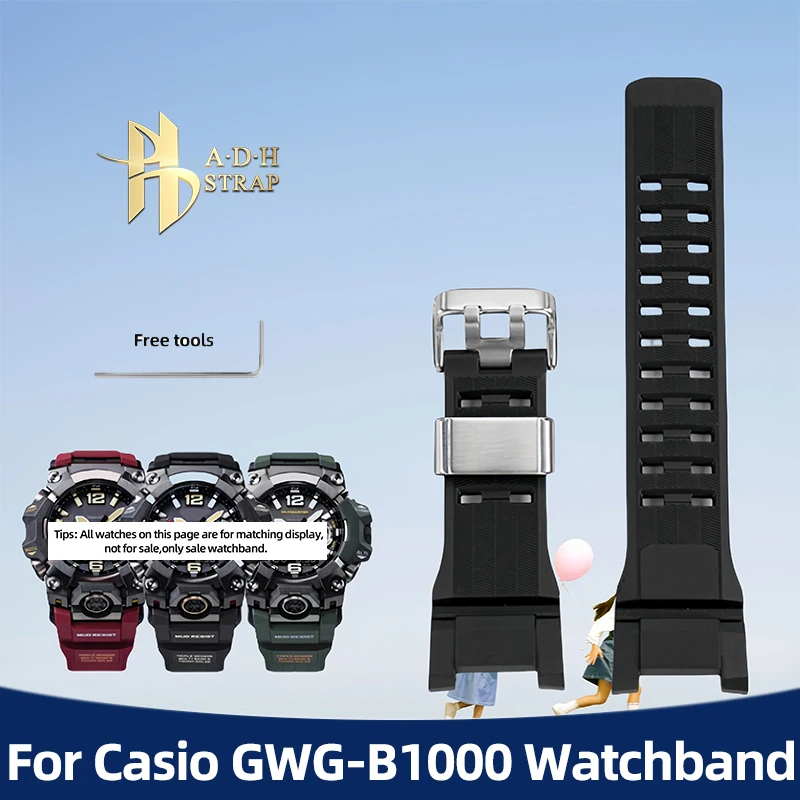 For Casio G-shock Series GWG-B1000 Sports Resin Silicone Watch Strap Mudmaster 3rd Generation gwg-b1000 Watchband Waterproof