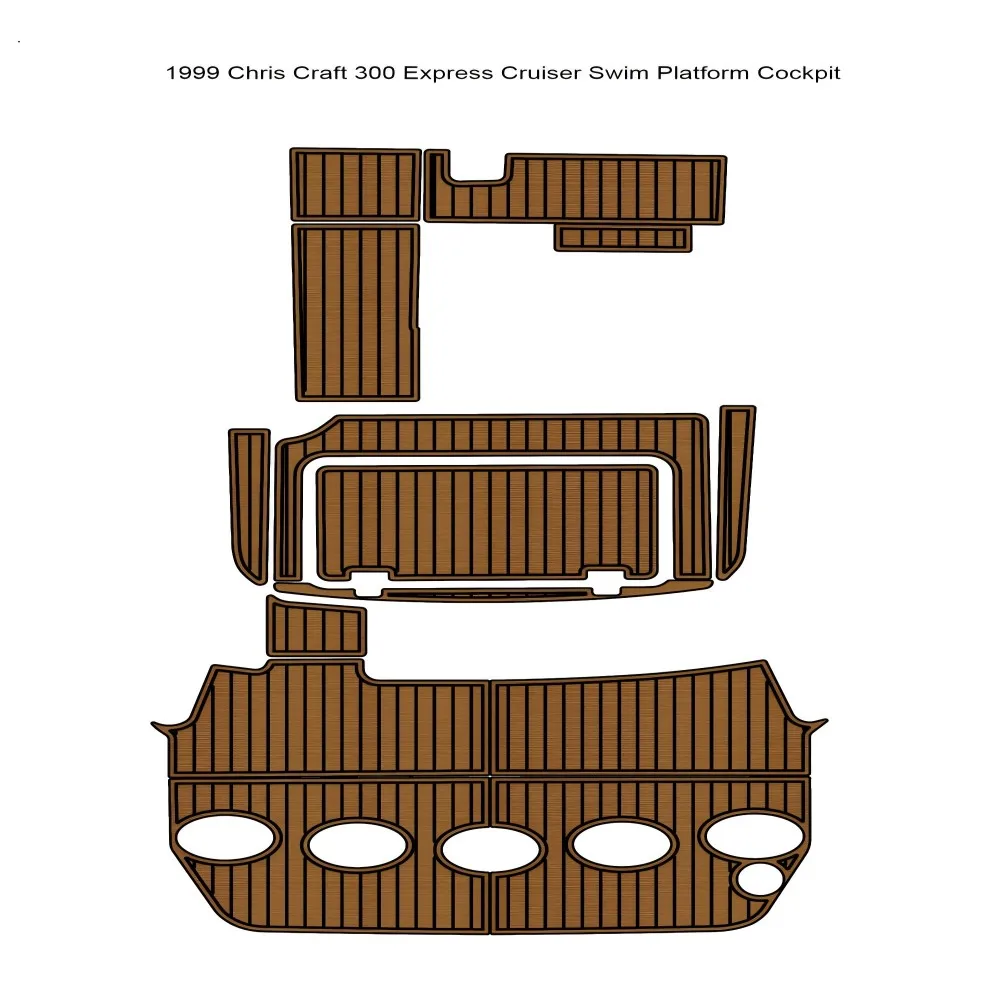 1999 Chris Craft 300 Express Cruiser Swim Platform Cockpit Boat EVA TeakFloor Pad SeaDek MarineMat Gatorstep Style Self Adhesive