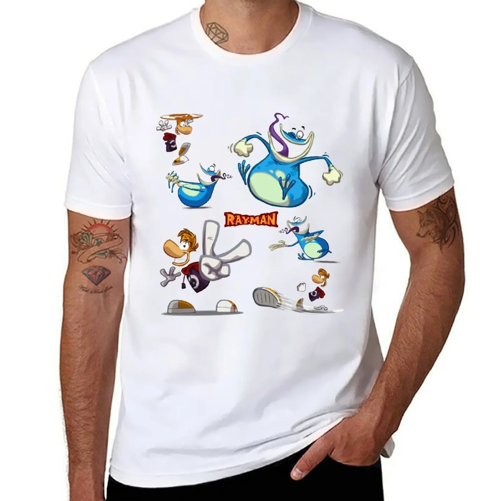 Rayman and Friends T-Shirt t shirts for man cotton t shirts designer T-Shirt