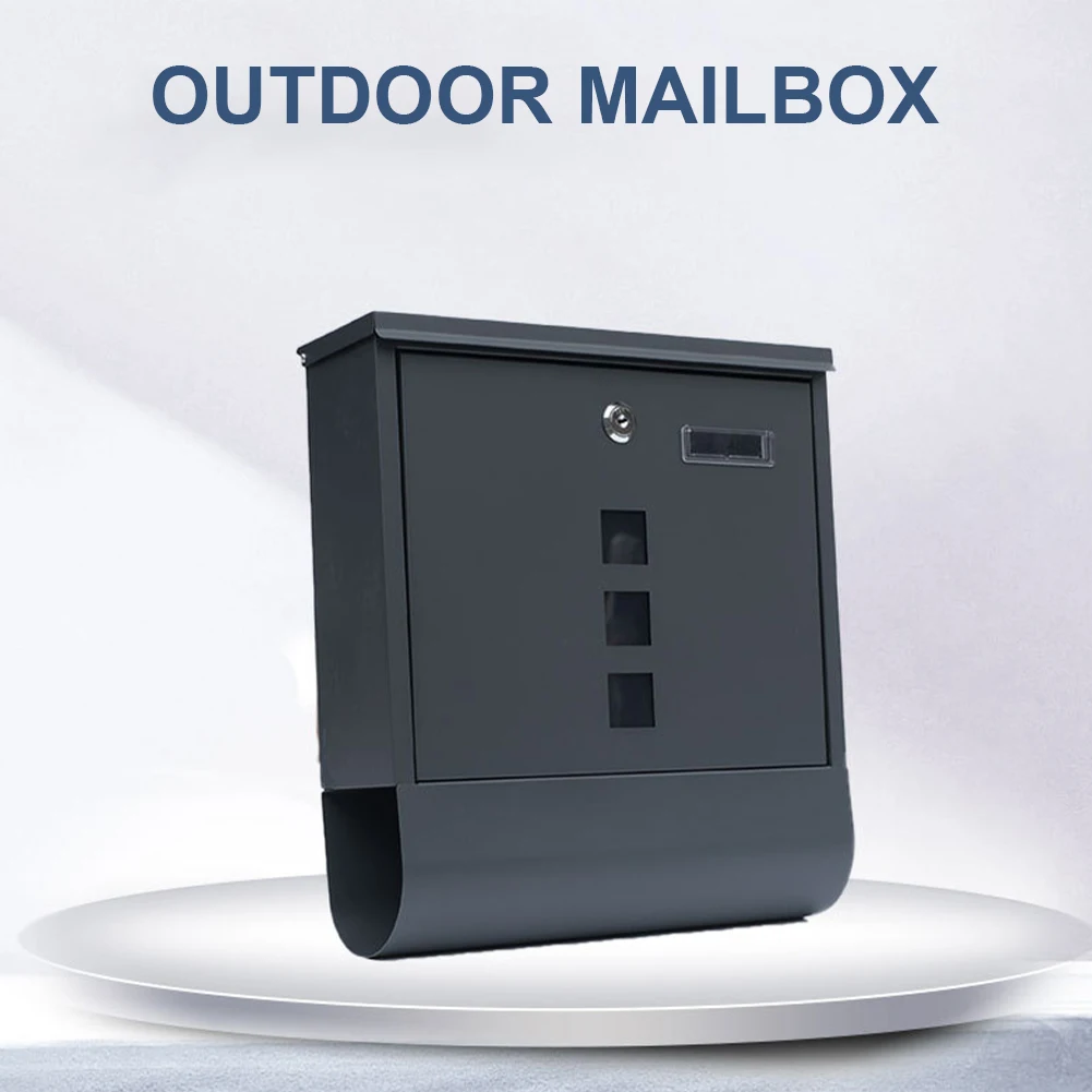 

Residential Mailbox with Secure Key Lock Outdoor Home Mailbox Large Capacity Heavy Duty Mailbox for Home Garden Service