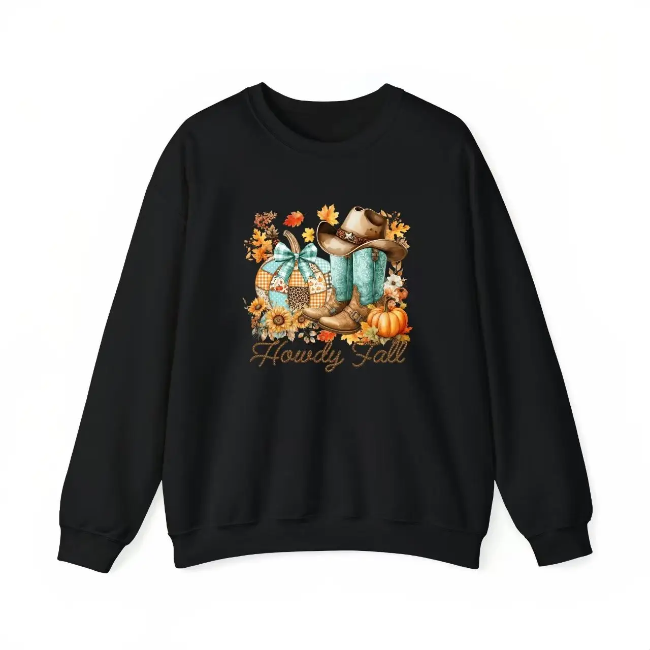 

"Howdy Fall Sweatshirt Women Casual Oversized Graphic Tee Pumpkin Sunflower Autumn Cozy Sweater Gift for Thanksgiving"