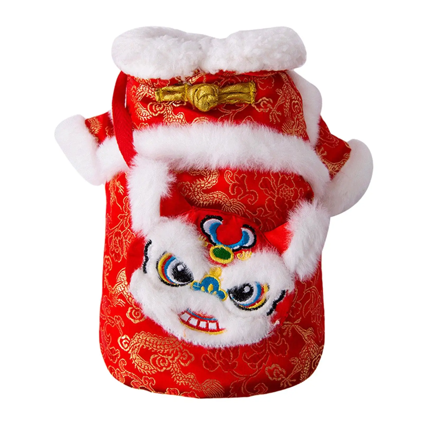 New Year Cat Costume Dog Tang to Wear Dog Vest Pet Clothes for Kitten Spring Festival Pet Gifts Celebration Party