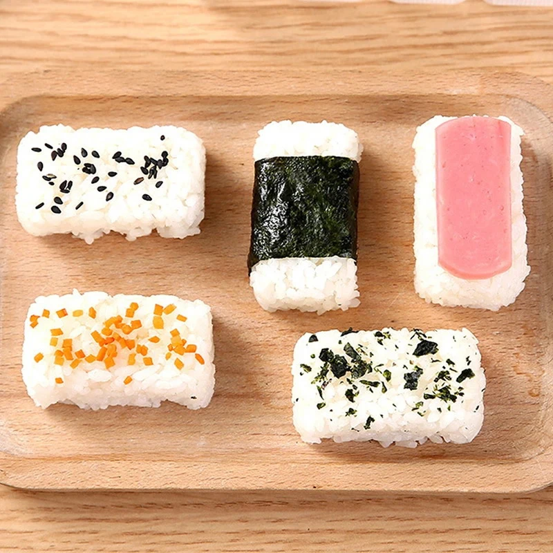 Cetakan bola nasi cetakan Sushi cetakan Sushi bola nasi kotak penyimpanan tekanan antilengket kotak makan siang alat Bento dapur DIY