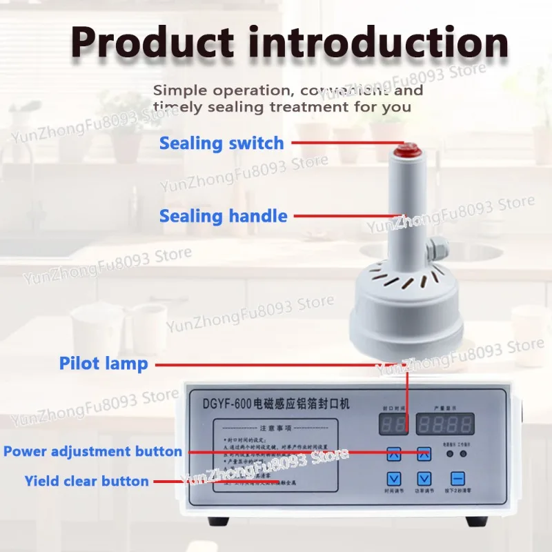 Portable Handheld Induction Sealer 2cm-8.5cm/13cm 110V Induction Sealing Machine White Bottle Cap Sealing Machine