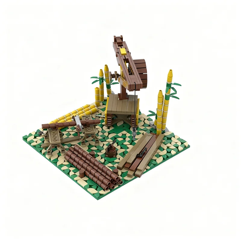 ตัวต่อ MOC 967 ชิ้น ชุดค่ายไม้แห่งยุคอาณาจักร รุ่นเอเชียตะวันออก ของเล่นตัวต่อ ชุดสร้างสรรค์ ไอเดียของขวัญคริสต์มาส ของเล่นเสริมพัฒนาการ