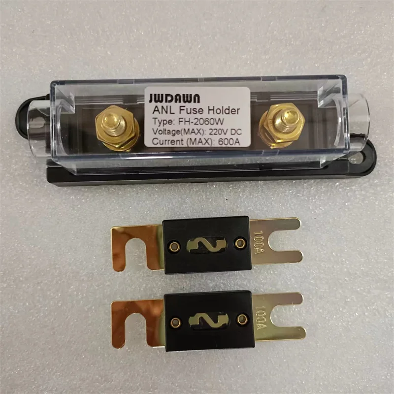 

1 шт. блок держателя предохранителя ANL + 2 шт. 100 А, 100 А, предохранитель ANL, шпилька для тележки для гольфа, керамический болт на предохранителе, поддон для зарядного устройства контроллера вилочного погрузчика