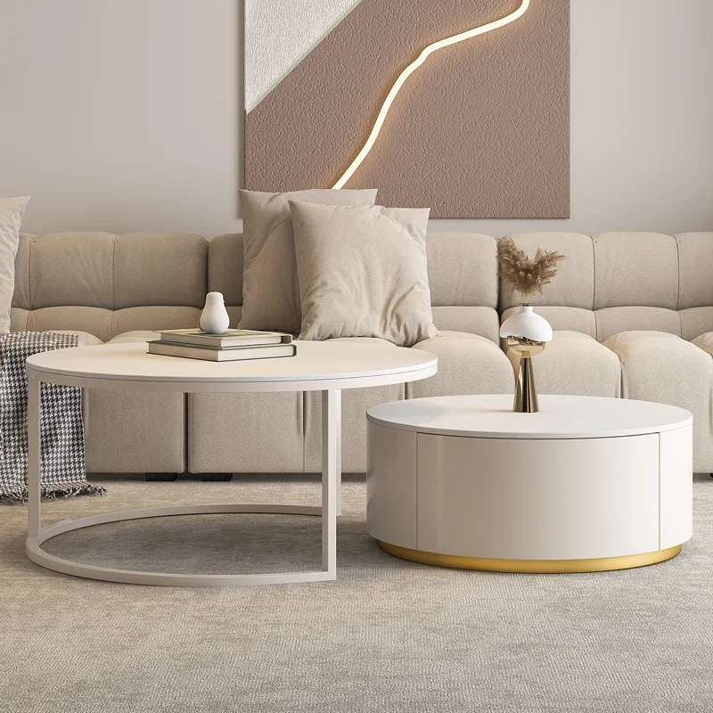 Luxury Design Side Table Modern Hardcover Hallway Italian Unique Coffee Table White Premium Center Kaffee Tische Furniture