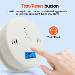 Carbon Monoxide Alarm CO Detector，Carbon Monoxide Monitor with LED Display Test，CO Alarms Monitor for Home Safety,Disaster