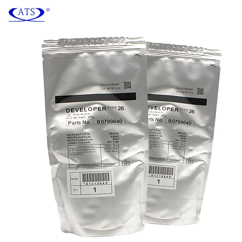 2PCS B0799640 Developer powder Type 26 For Ricoh 2035 2035E 2035G 2045 2045E 2045G 2045S 3035 3045 AF2035 AF2045 AF3035 AF3045