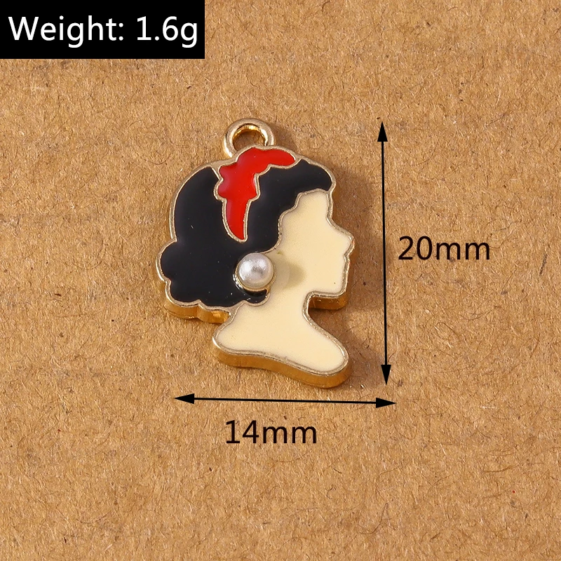 10 Stück Emaille-Perlen-Anhänger für Damenmäntel, geeignet für Ohrringe, Halsketten, Armbänder, DIY-Schmuckzubehör – Detail 3