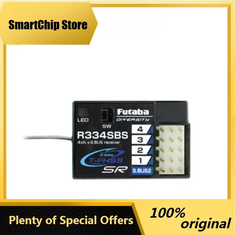 Новый SmartChip1pcs Futaba R334SBS R334SBS-E S.Bus2 T-FHSS SR HV 4-канальный микро-приемник для гоночных автомобилей, аксессуары для авто M