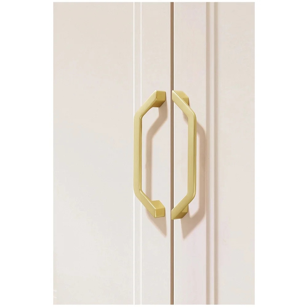 Modern Zinc Alloy Cabinet Handle for Wardrobe and Drawer Doors Construction Pearl Grey Copper Brushed Matte Black Finish
