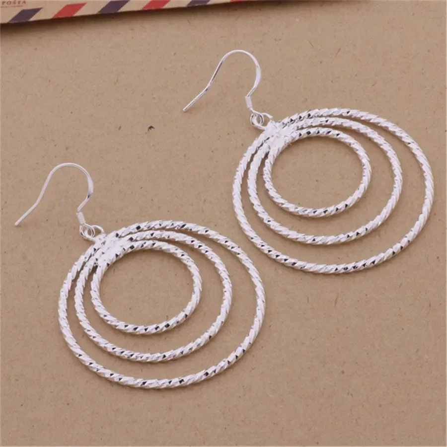 Wholesale Hot Sale Fashion 925 Sterling Silver Earrings High Quality Elegant Cute Women Charms Wedding Classic Jewelry Gift