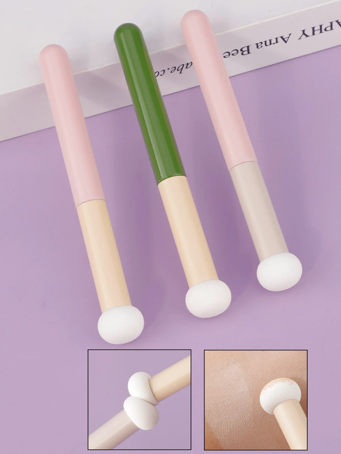 1/3Pcs Mushroom Head Bun Concealer Brush Sponge Round Head Eye Socket Eye Bag Tear Trough Detail Brush Fine Soft Matte