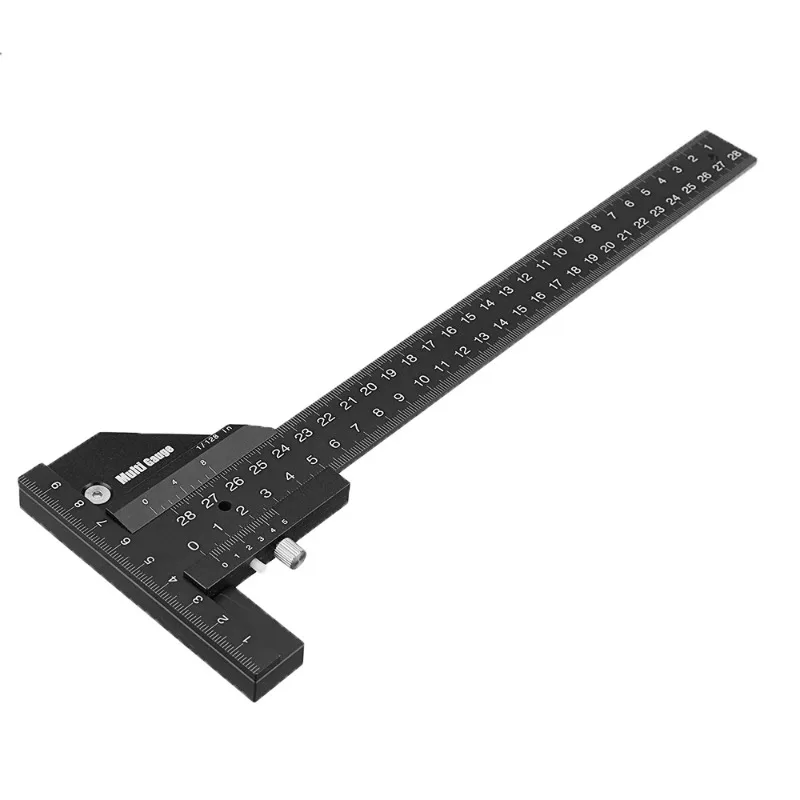Aluminum alloy woodworking special multifunctional marking T-shaped ruler, measuring device, card ruler aluminum profile