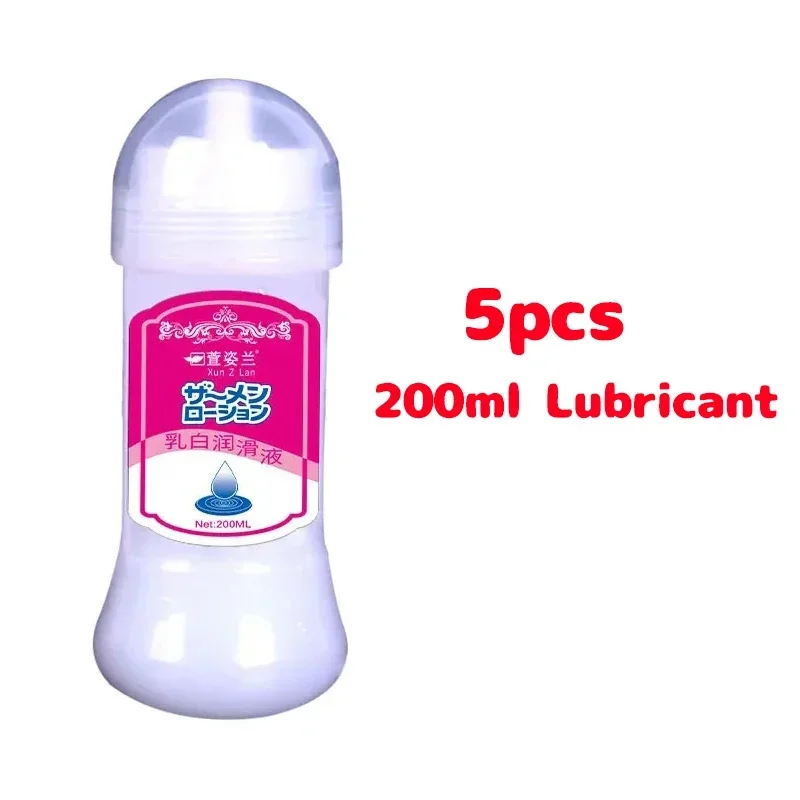 

5Pcs 200ML Lubricant for Sex Viscous Simulated Semen Lube Water Based Oil Lubricant Anal Adult Masturbation Toy Couple Game