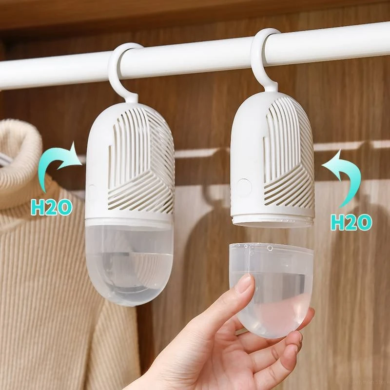 Hanging Moisture Absorber 360° Ventilation Reusable Dehumidification Box for Closet Wardrobes Bedroom Hanging Water Dehumidifier