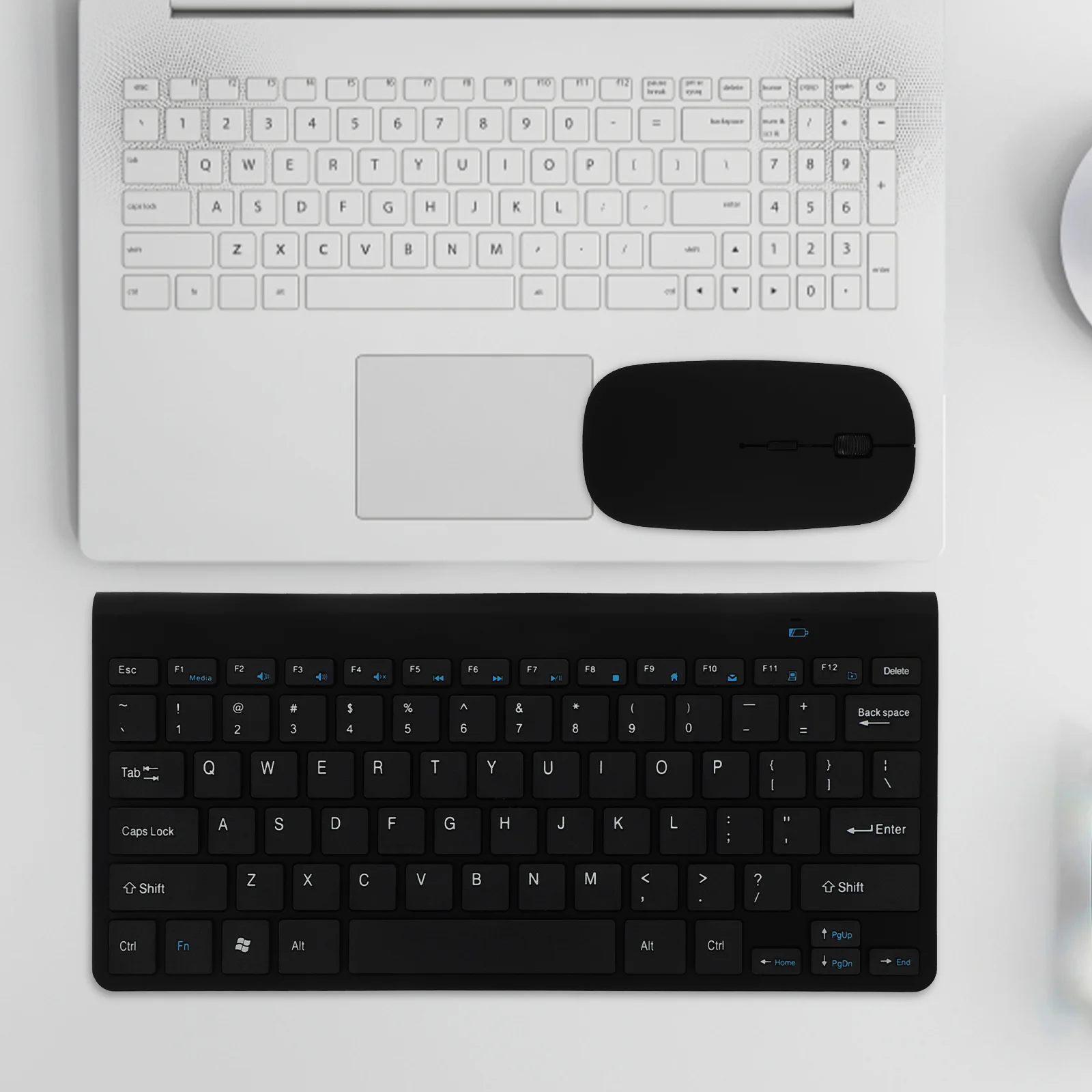 

Wireless Keyboard Mouse Combo Compact Minimalist Quiet USB Receiver Perfect for Laptop Computer Accessory Space Saving
