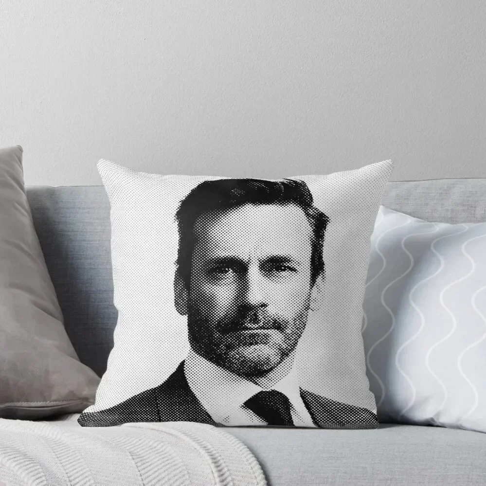 

Jon Hamm Black & White Painting Throw Pillow Sofas Covers pillow cover luxury pillow