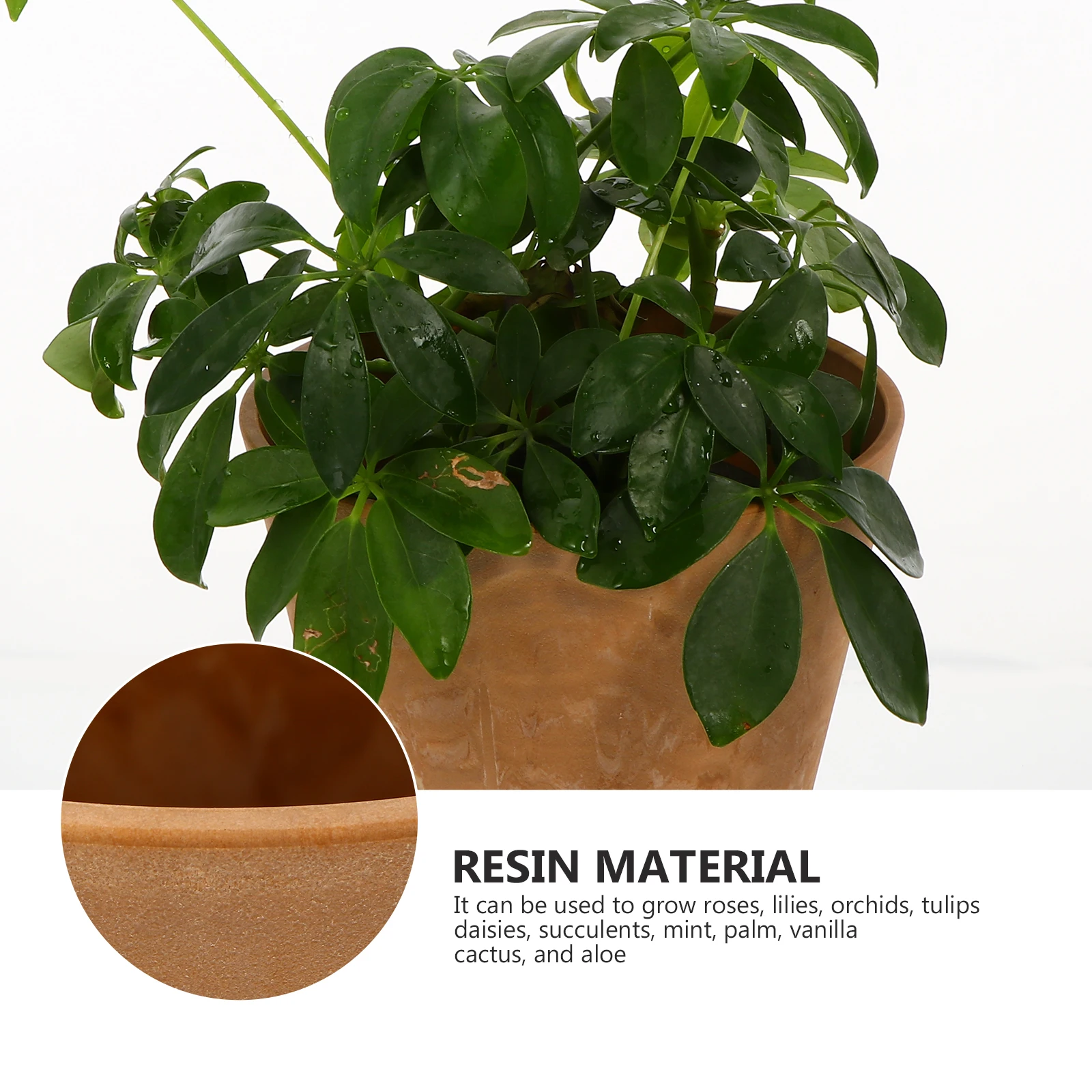

Plastic Flower Large Resin Pot for Desktop Balcony Household Plants Garden Flower Pot Balcony Flowerpot