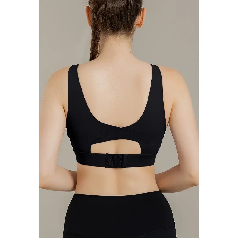 New Simple Integrated Sports Underwear Women's Shock-proof Running Gather Fitness Yoga Wear Vest Bra