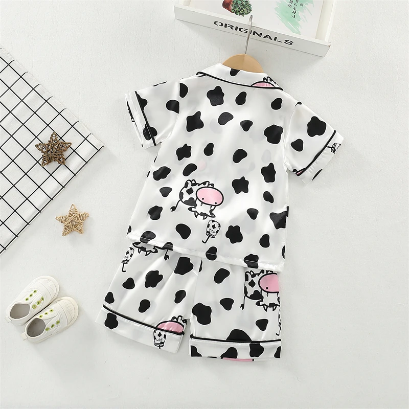 New Summer Baby Girls Clothes Suit Children Sleepwear Shirt Shorts 2Pcs/Sets Infant Pajamas Kids Clothing Toddler Casual Costume