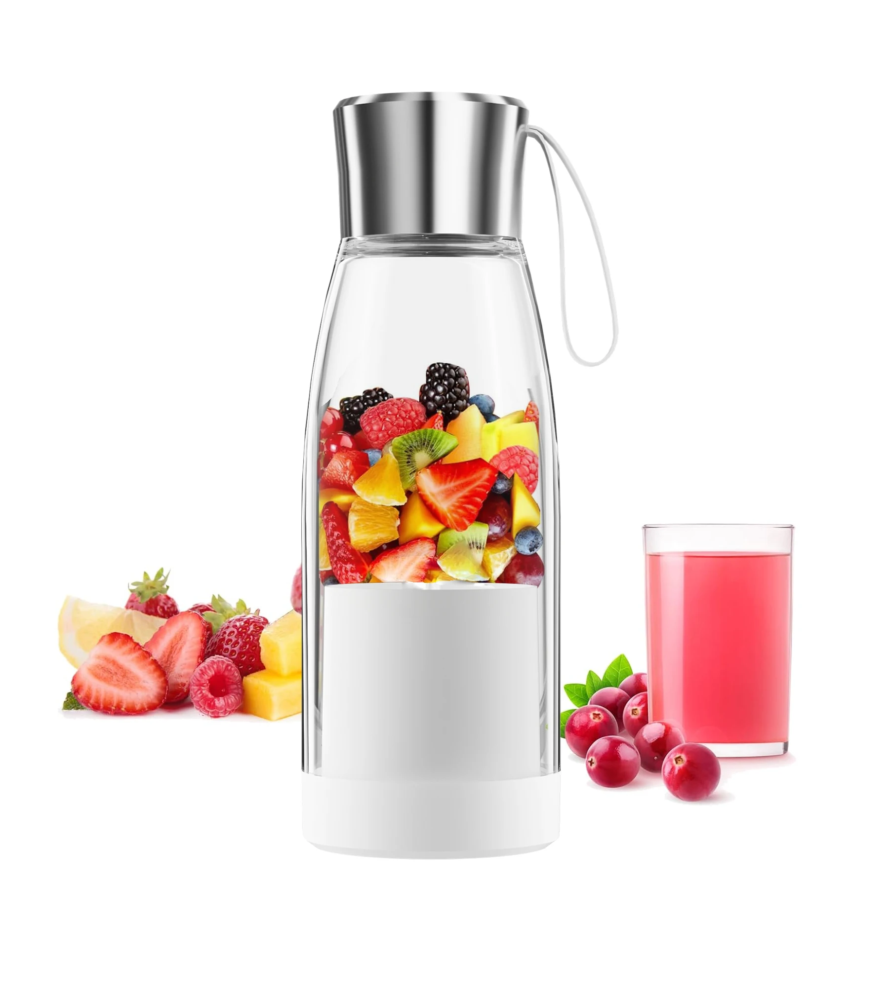 

Household Outdoor Kitchen Portable Blender with Battery 450ml USB Juicer Cup