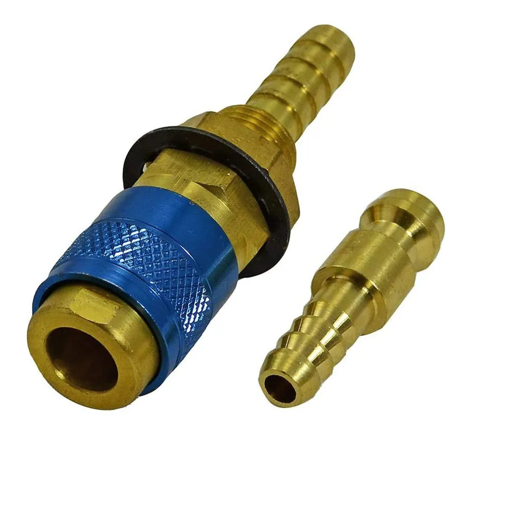 

Gas & Water Quick Connector Fitting Hose Connector with Blue Color For PTA DB SR WP 9 17 18 26 TIG Welding Torch 1Set