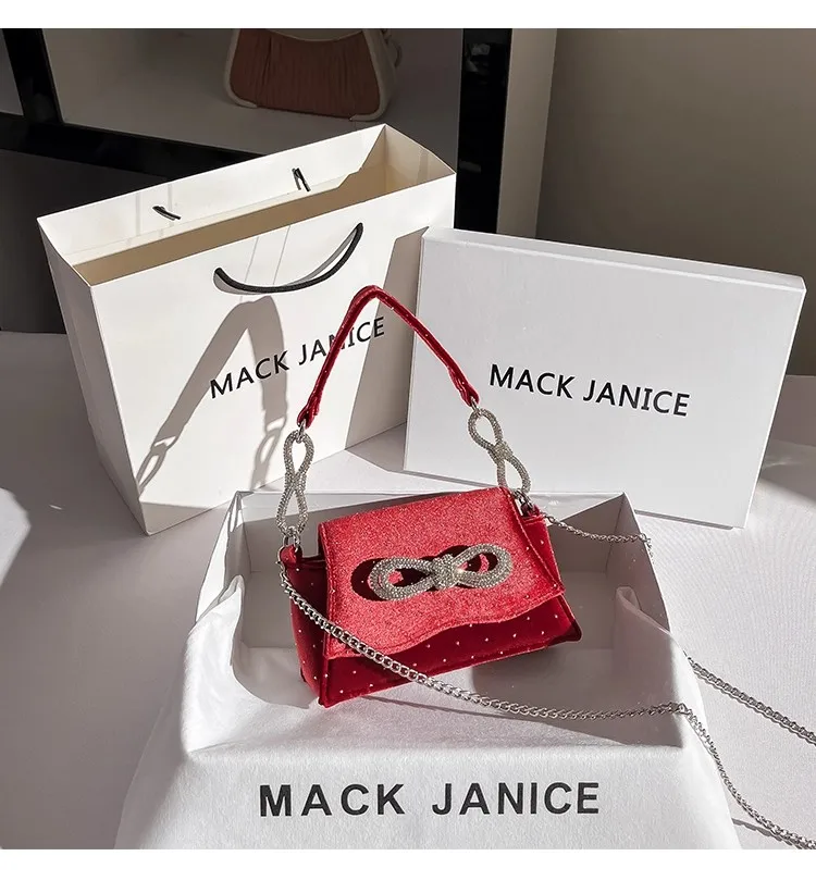 

Glitter Diamond Bow Knot Women Handbag Luxury Velvet Fashion Banquet Bag Wedding Party Clutch Purse Shoulder Crossbody Bag