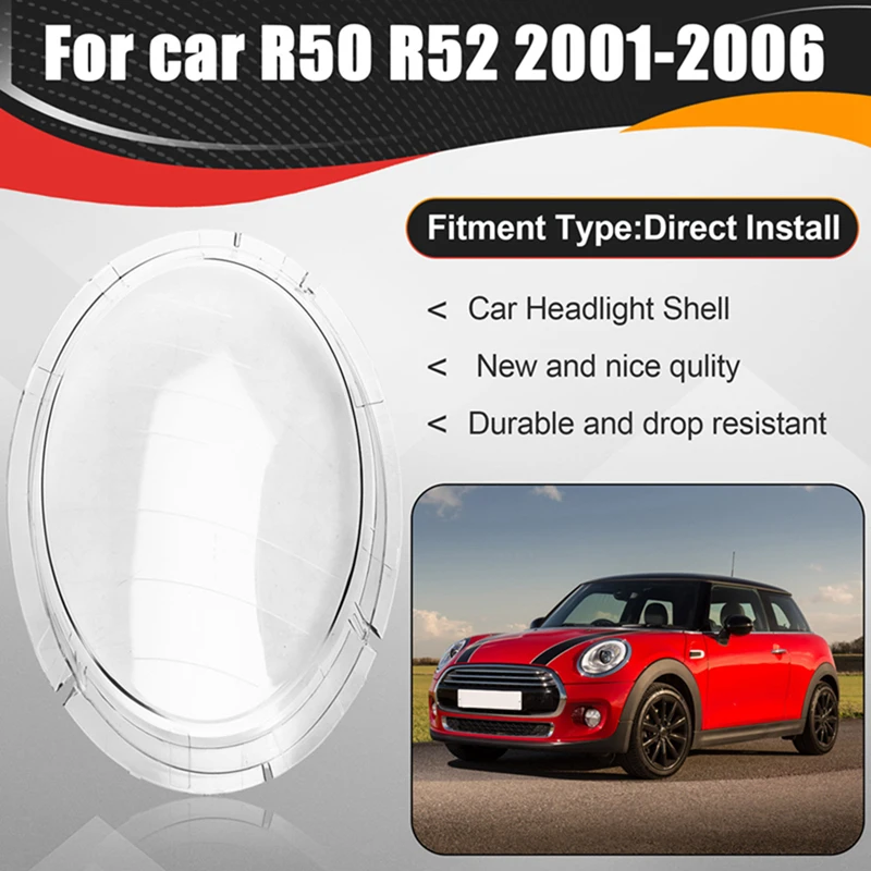 

Корпус фар автомобиля, абажур, прозрачная крышка объектива, крышка фары для Mini R50 R52 2001-2006, левый