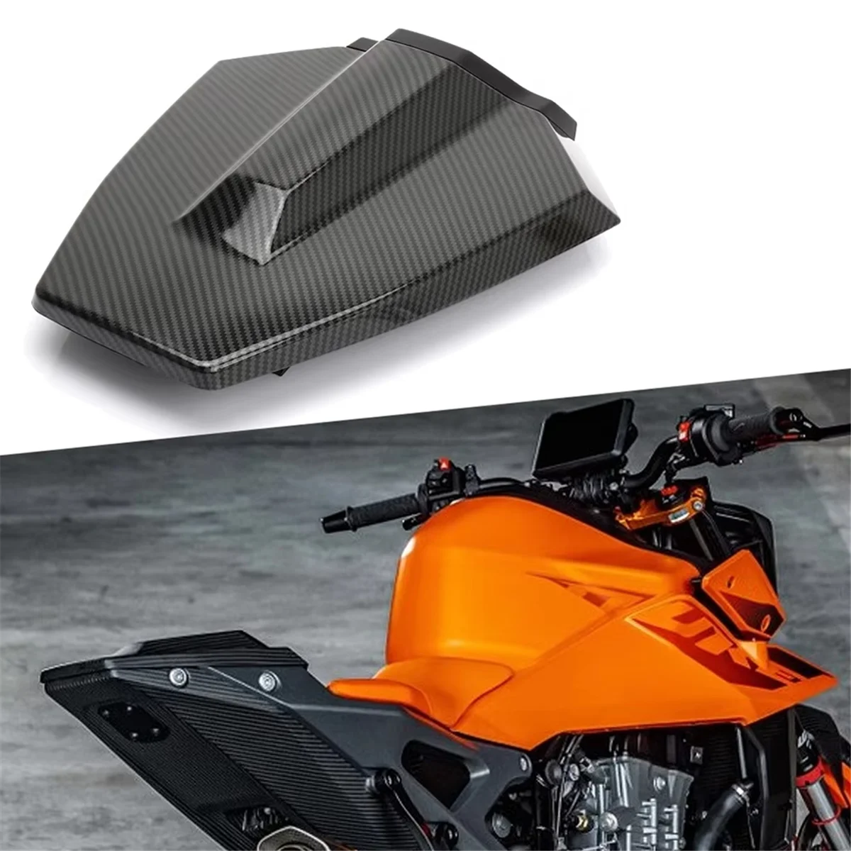 Motorcycle Rear Hump Athletic Single Tail Cap Rear Seat Cover for 990Duke 990 Duke 990DUKE 990 DUKE 2024 Carbon