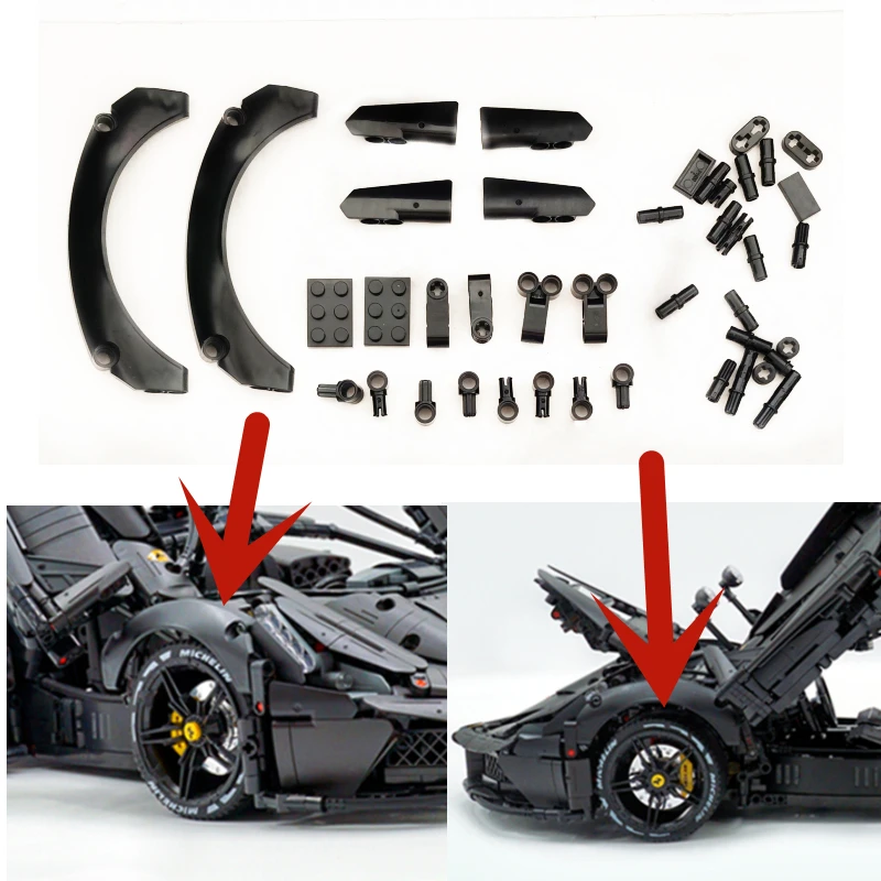 Car Colour Change External Part Wide Body Wheel Arch Modification Accessories Compatible CADA C61505 Laferra MOC Building Blocks